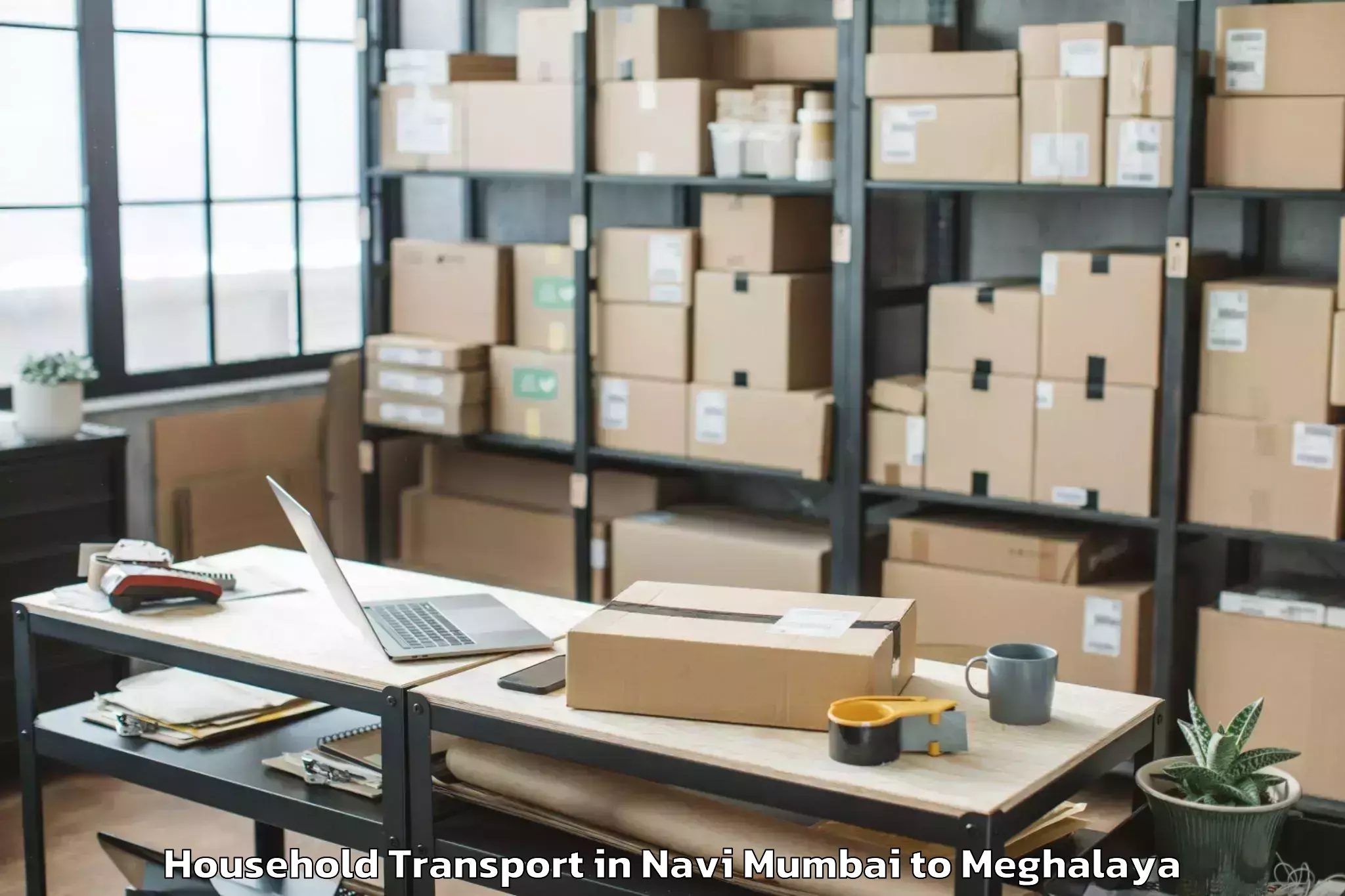 Top Navi Mumbai to Tura Household Transport Available